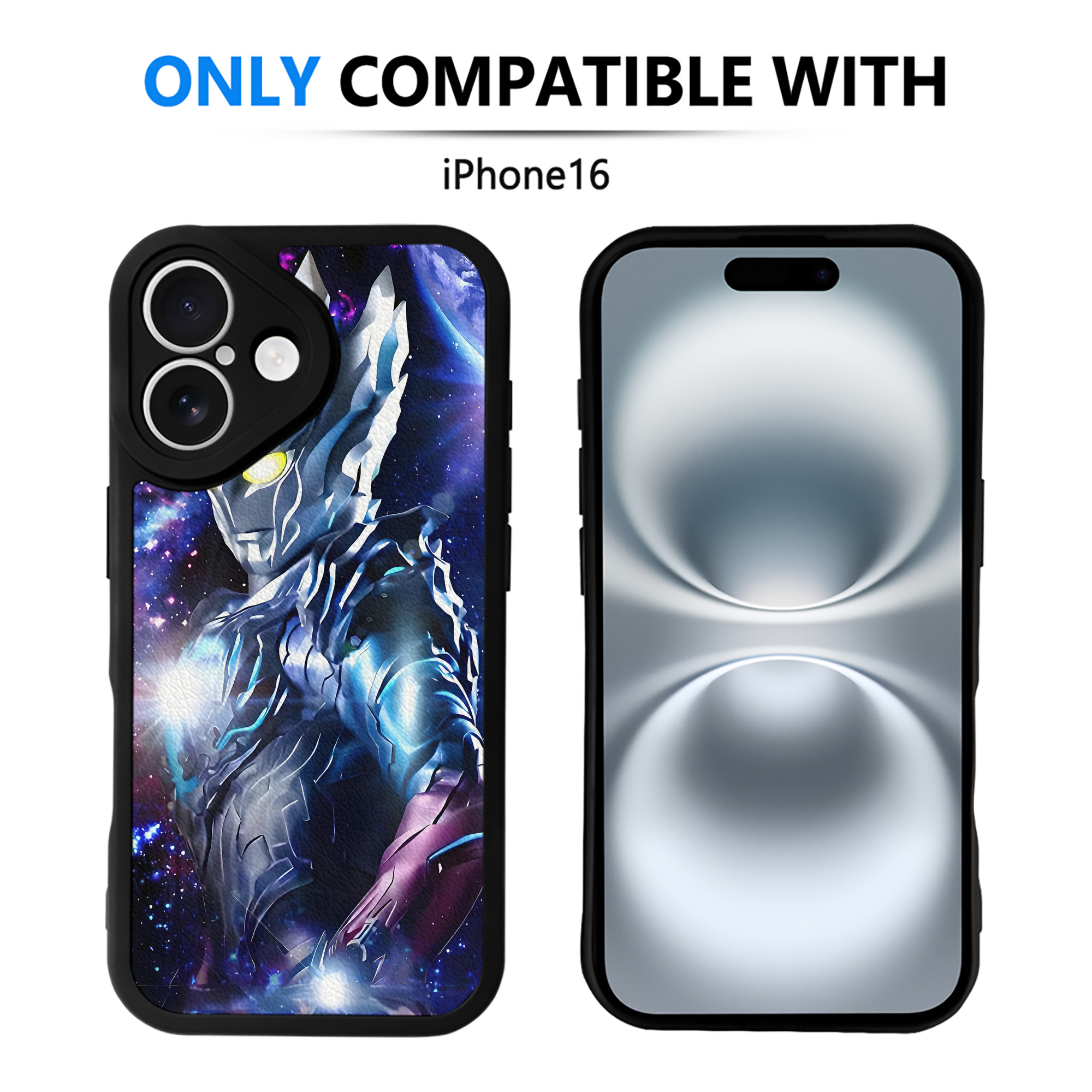 （画像用） ウルトラマン Ultraman 【iPhone 16シリーズ対応】シリコンスマホケース（レザー調） 材質：シリコン